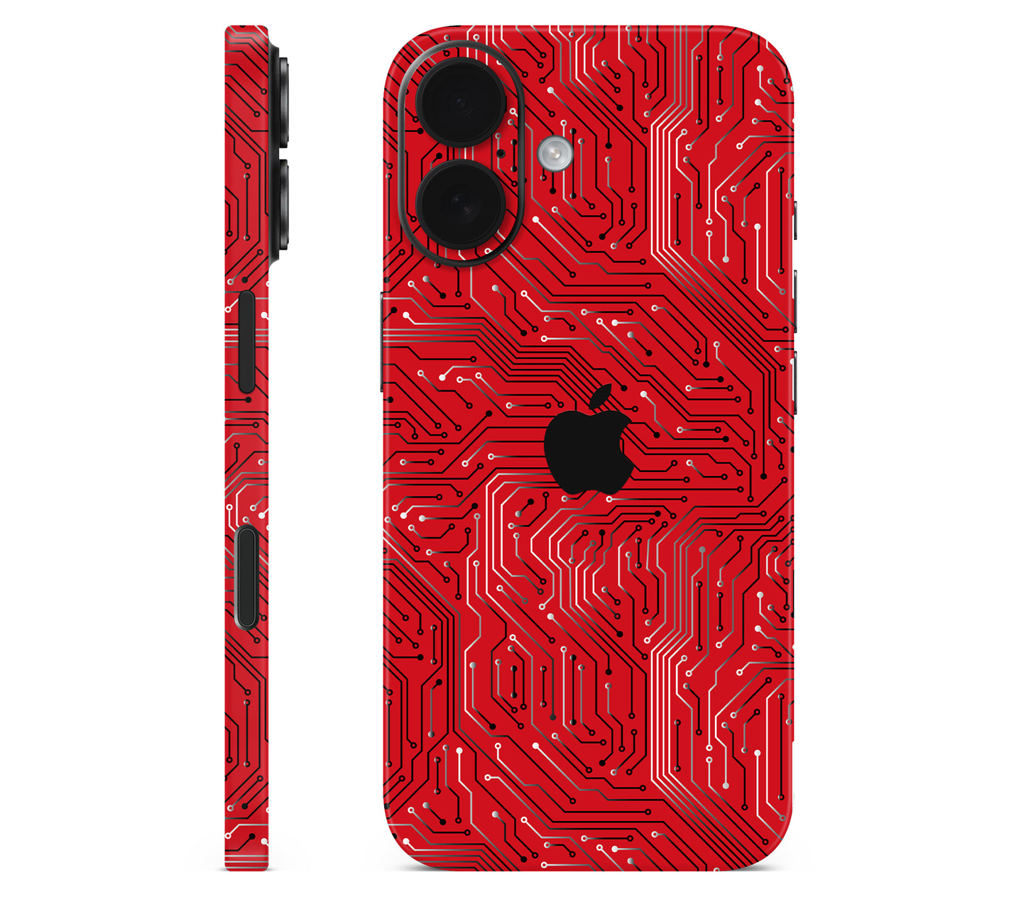 iPhone 16 Plus skin, REDLINE, full wrap with logo cutout