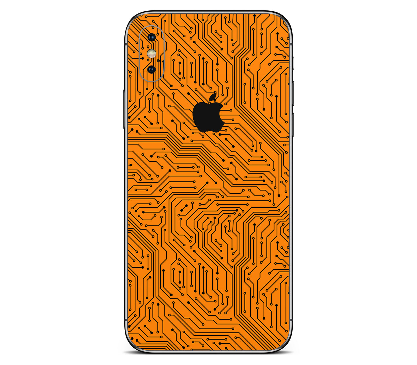 iPhone X skin, Pulse Grid, back skin with logo cutout