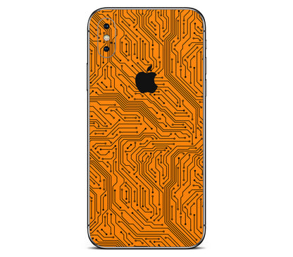 iPhone XS skin, Pulse Grid, back skin with logo cutout