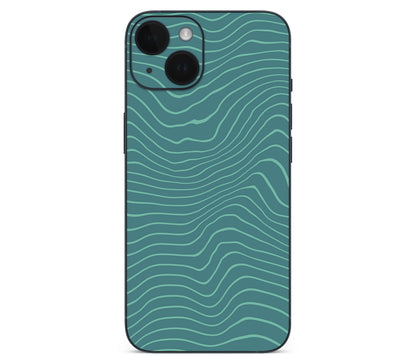 iPhone 14 Plus skin, Tide, back skin without logo cutout
