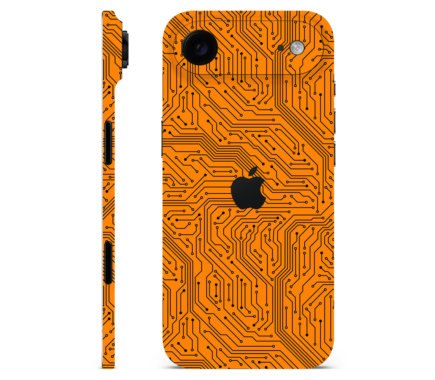 iPhone Air skin, Pulse Grid, full wrap with logo cutout