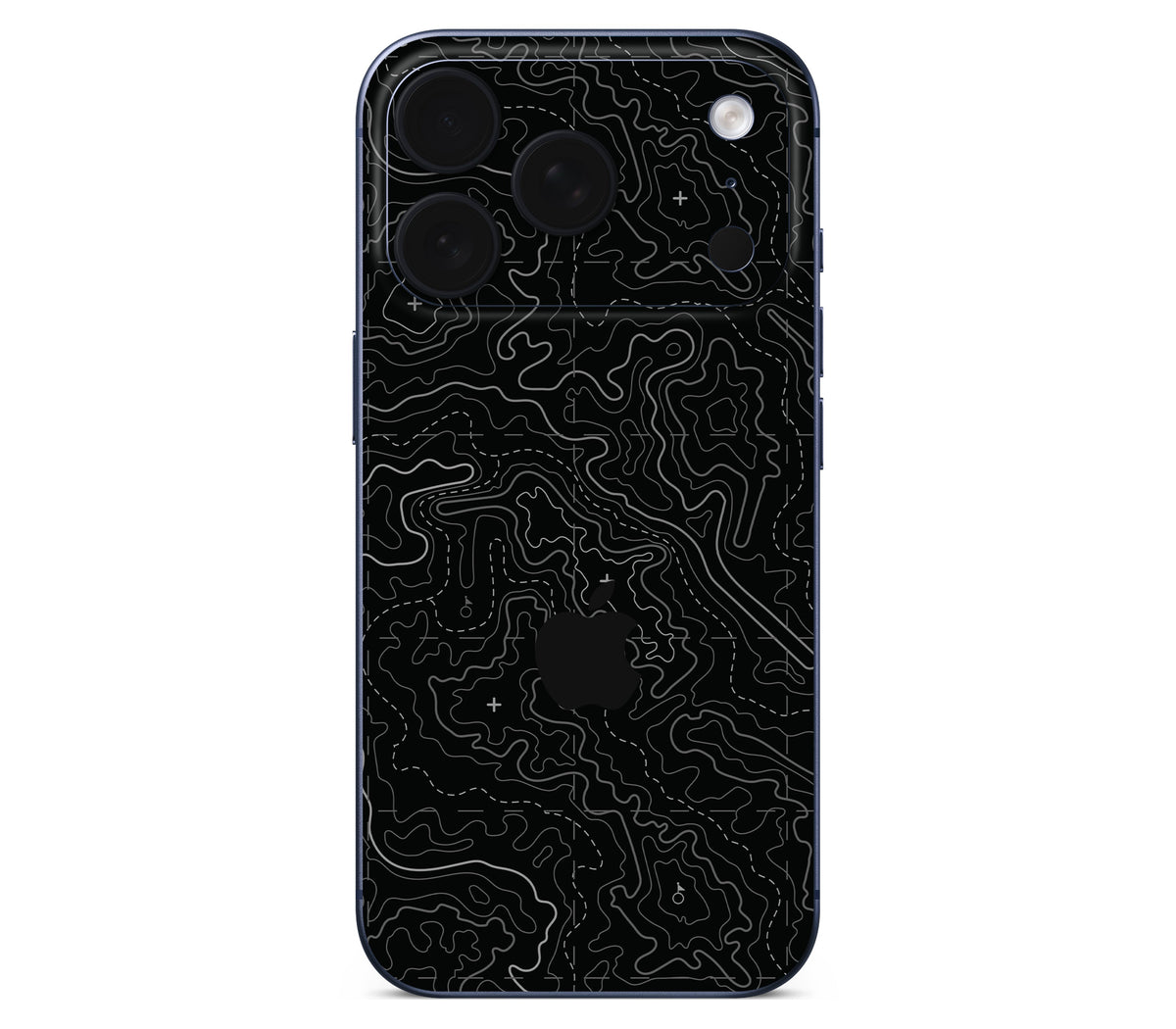 iPhone 18 Pro skin, Lockdown (Blackout), back skin with logo cutout