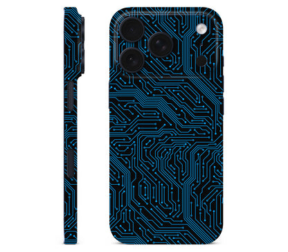 iPhone 18 Pro skin, Eternal Blue, full wrap without logo cutout