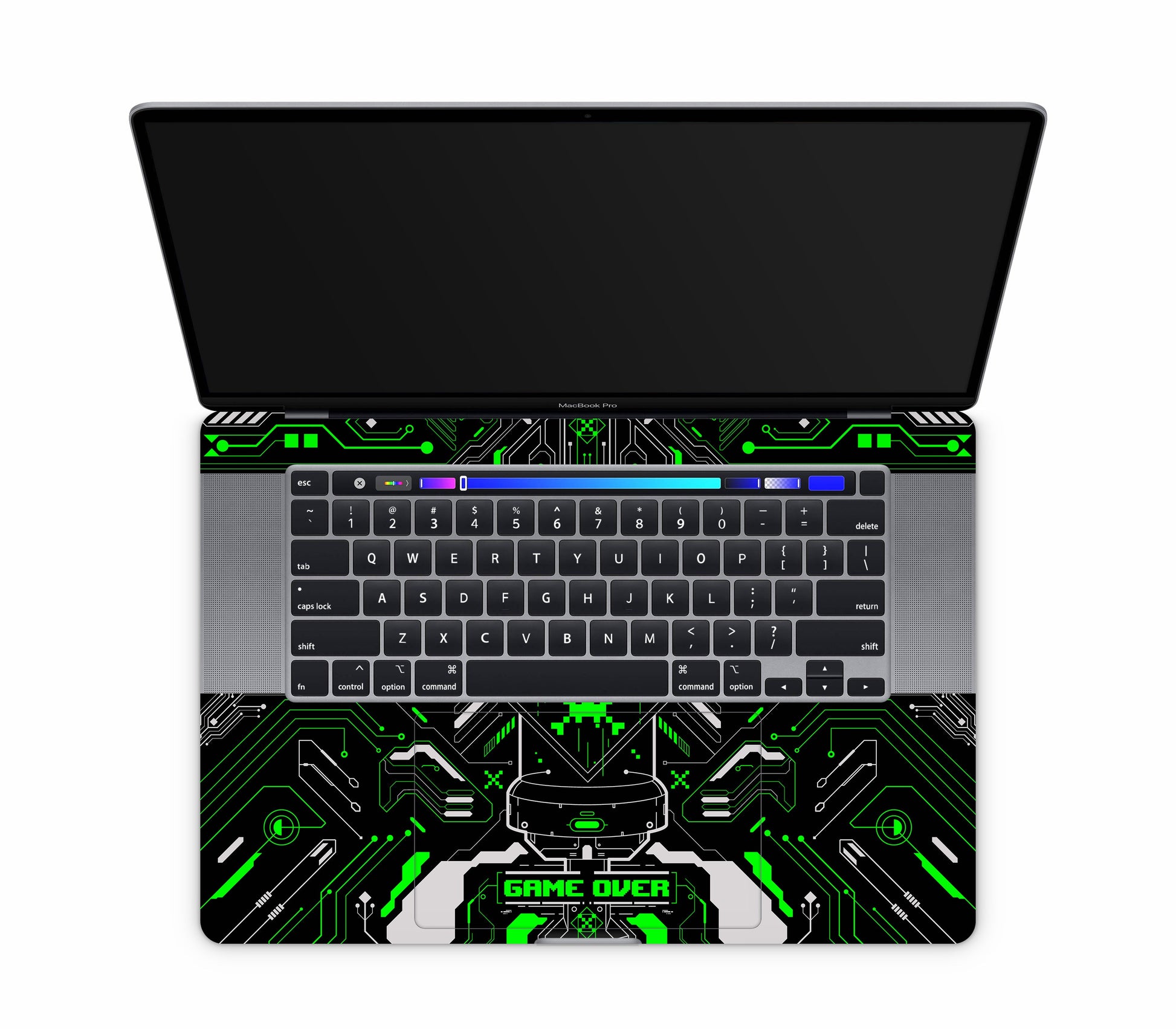 MacBook Pro 16" (2020, Touch Bar) skin, Fatal Error (Acid), inside skin