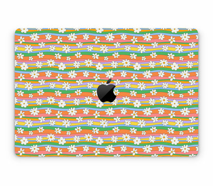 MacBook Air 15" (2023, M2) skin, Daisy Drift, top skin with logo cutout