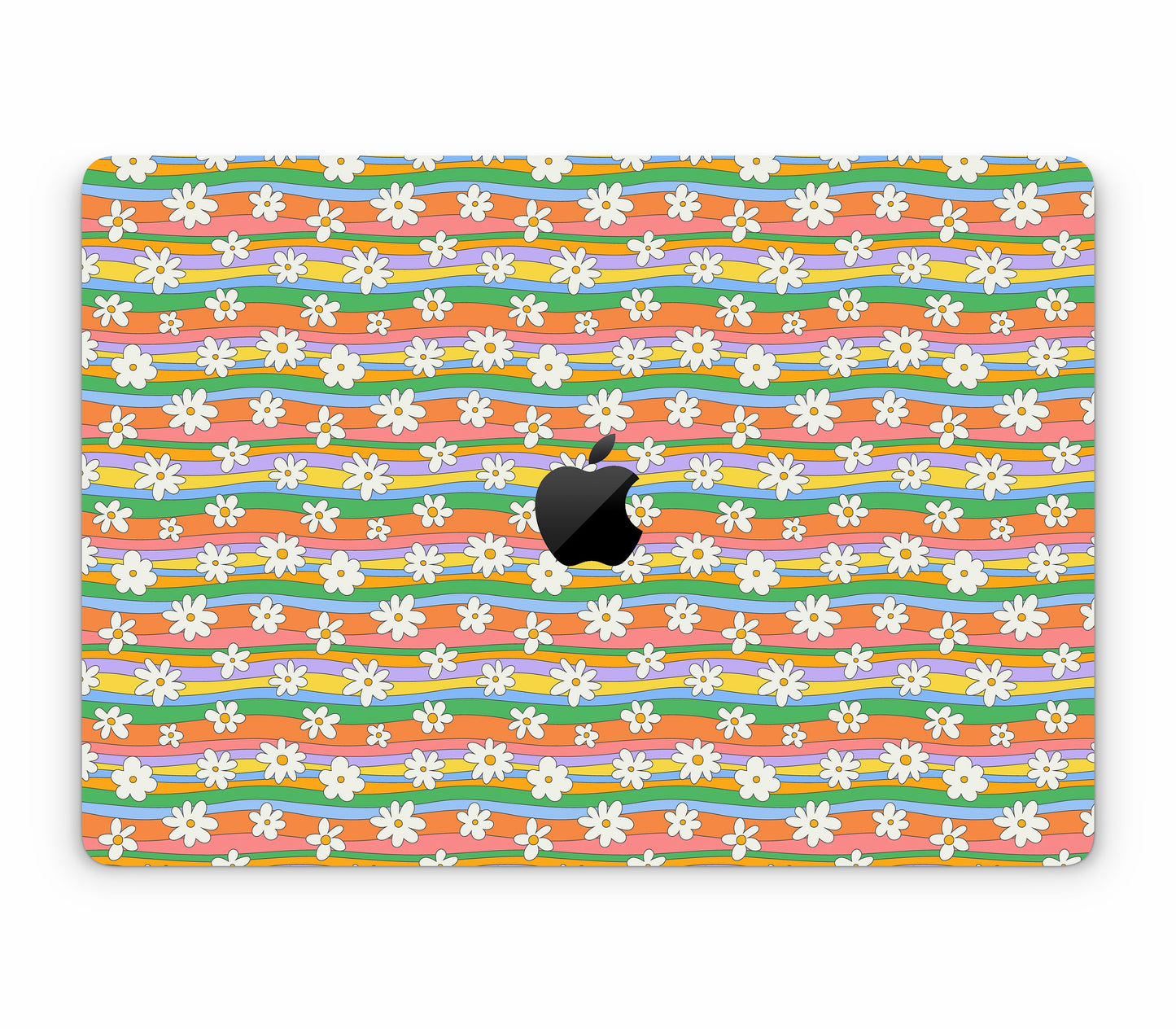 MacBook Pro 16" (2021, M1) skin, Daisy Drift, top skin with logo cutout
