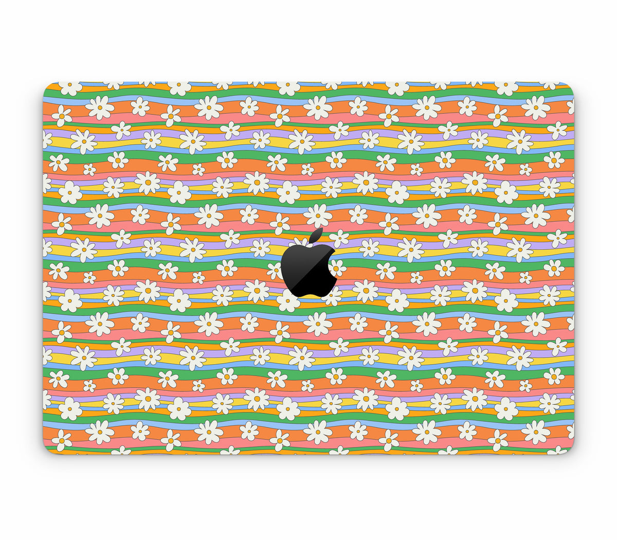 MacBook Air 15" (2025, M4) skin, Daisy Drift, top skin with logo cutout
