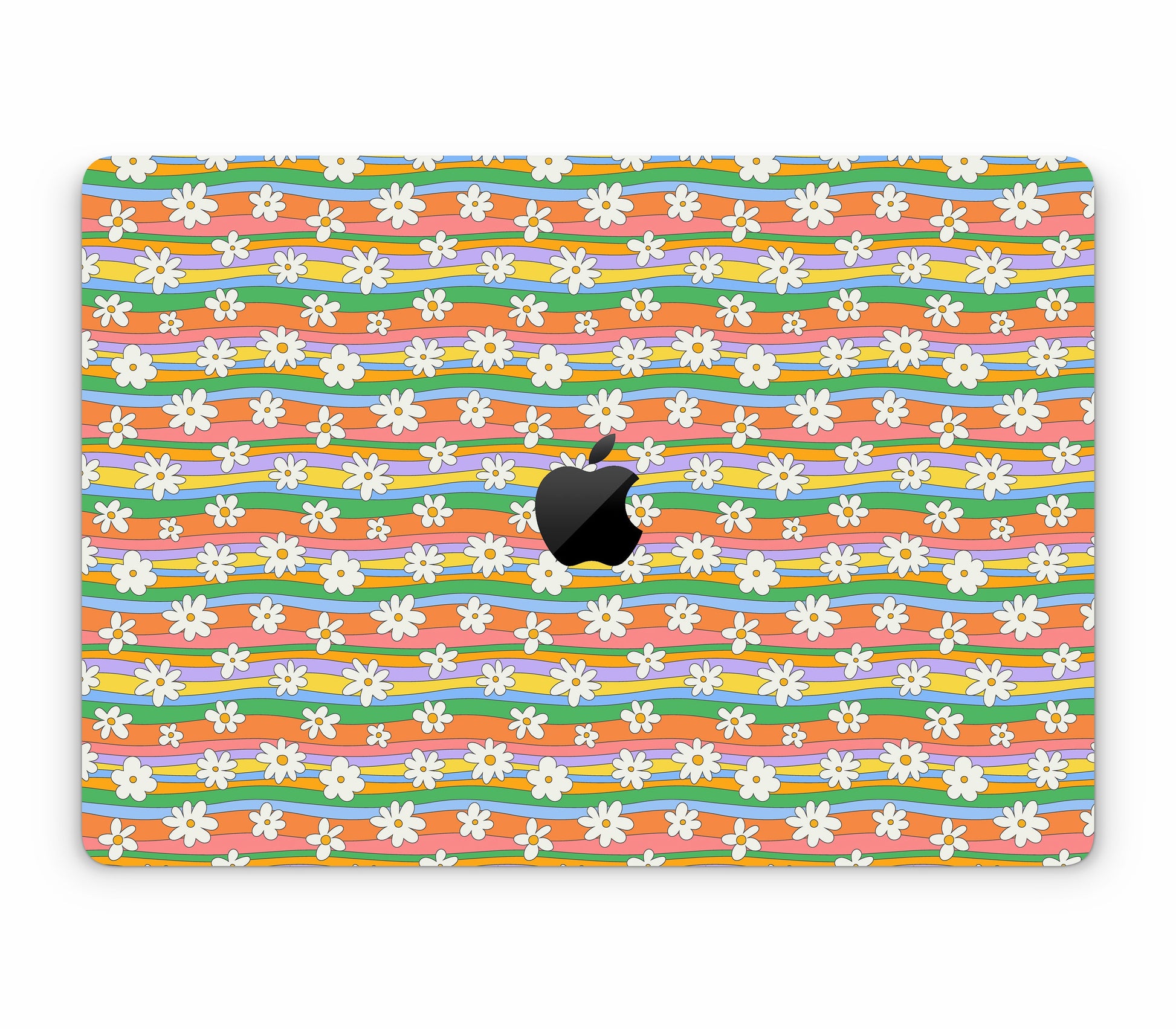MacBook Pro 15" (2019, Touch Bar) skin, Daisy Drift, top skin with logo cutout