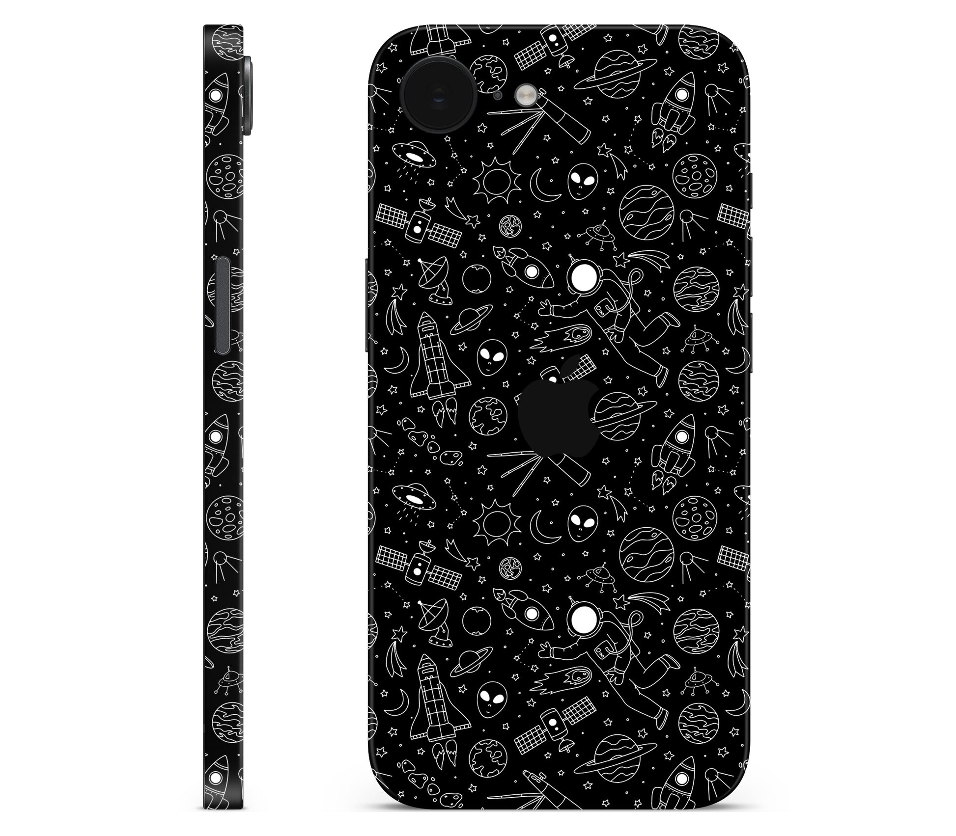 iPhone 17e skin, Cygnus, full wrap with logo cutout