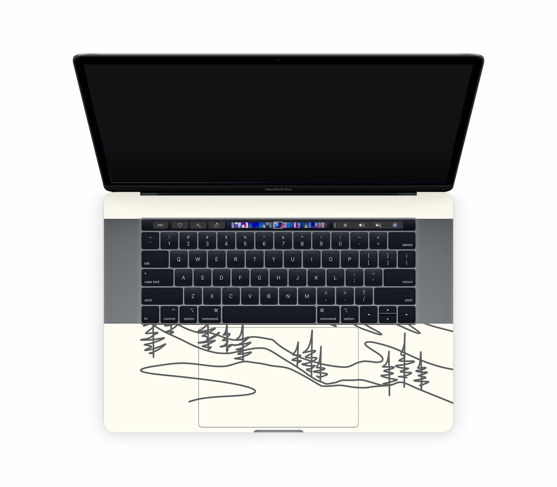 MacBook Pro 15" (2017, Touch Bar) skin, Offline, inside skin