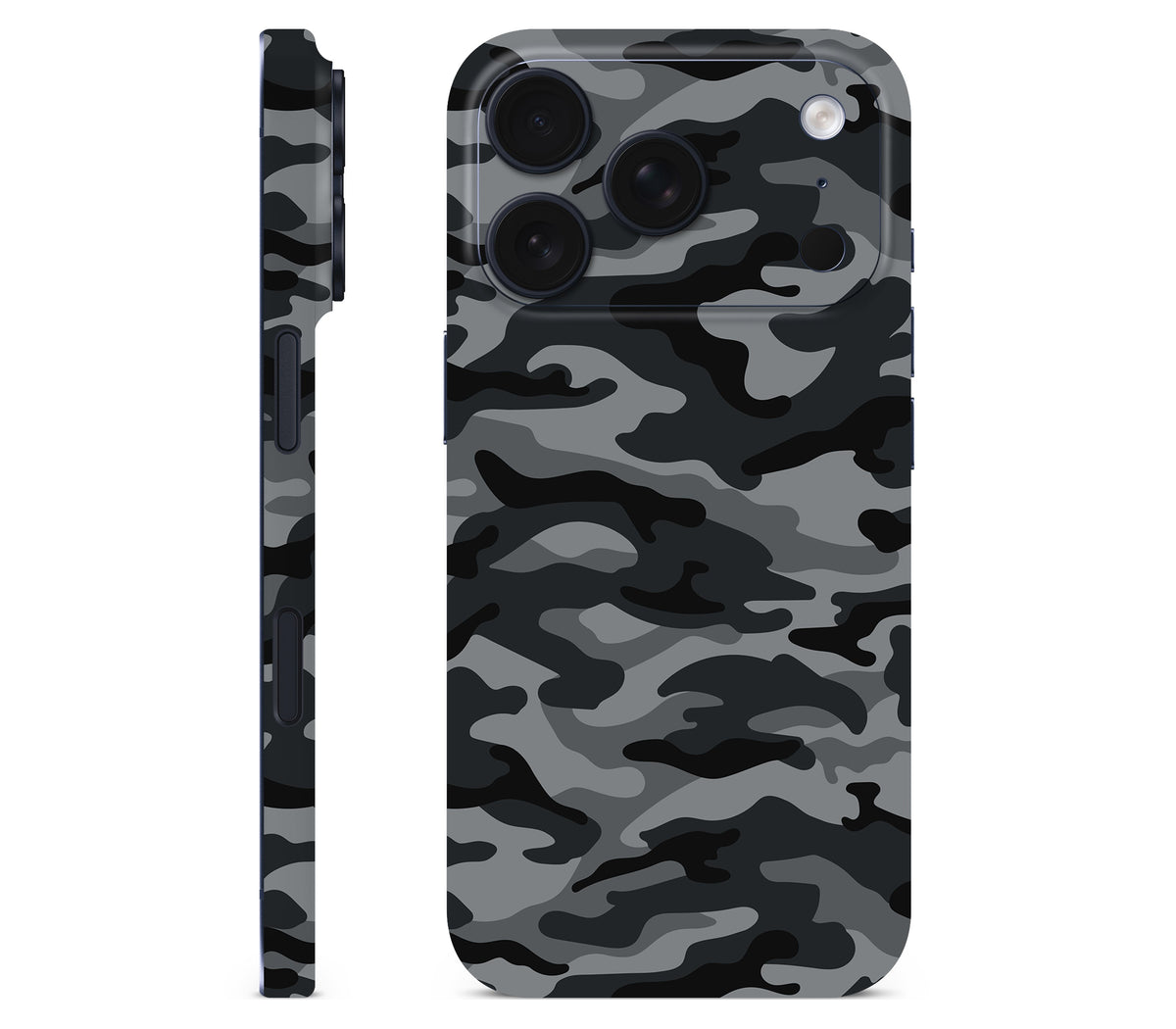 iPhone 18 Pro Max skin, Urban Camo, full wrap without logo cutout