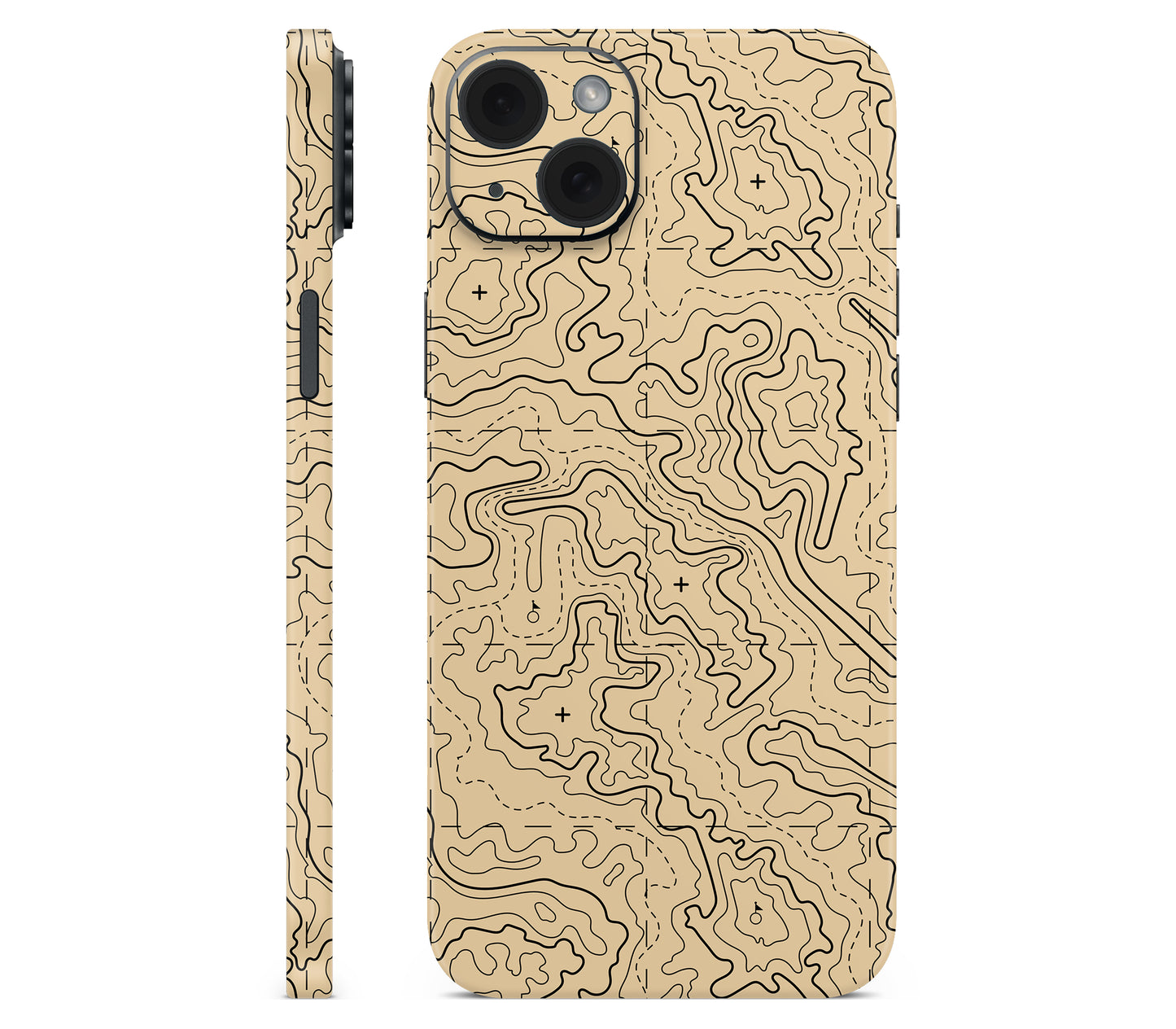 iPhone 15 Plus skin, Lockdown (Sandline), full wrap without logo cutout