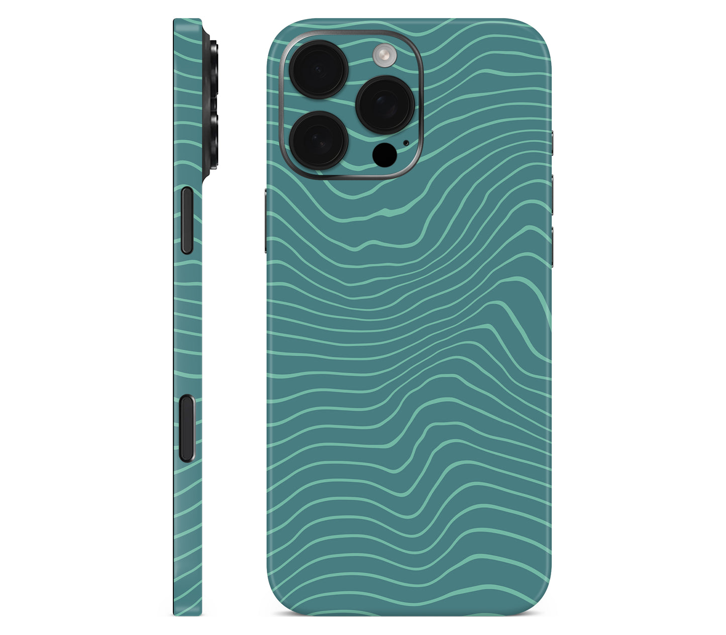 iPhone 16 Pro skin, Tide, full wrap without logo cutout