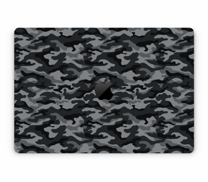 MacBook Pro 16" (2022, M2) skin, Urban Camo, top skin with logo cutout