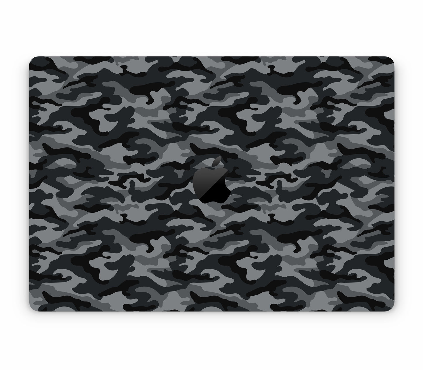 MacBook Air 15" (2025, M4) skin, Urban Camo, top skin with logo cutout