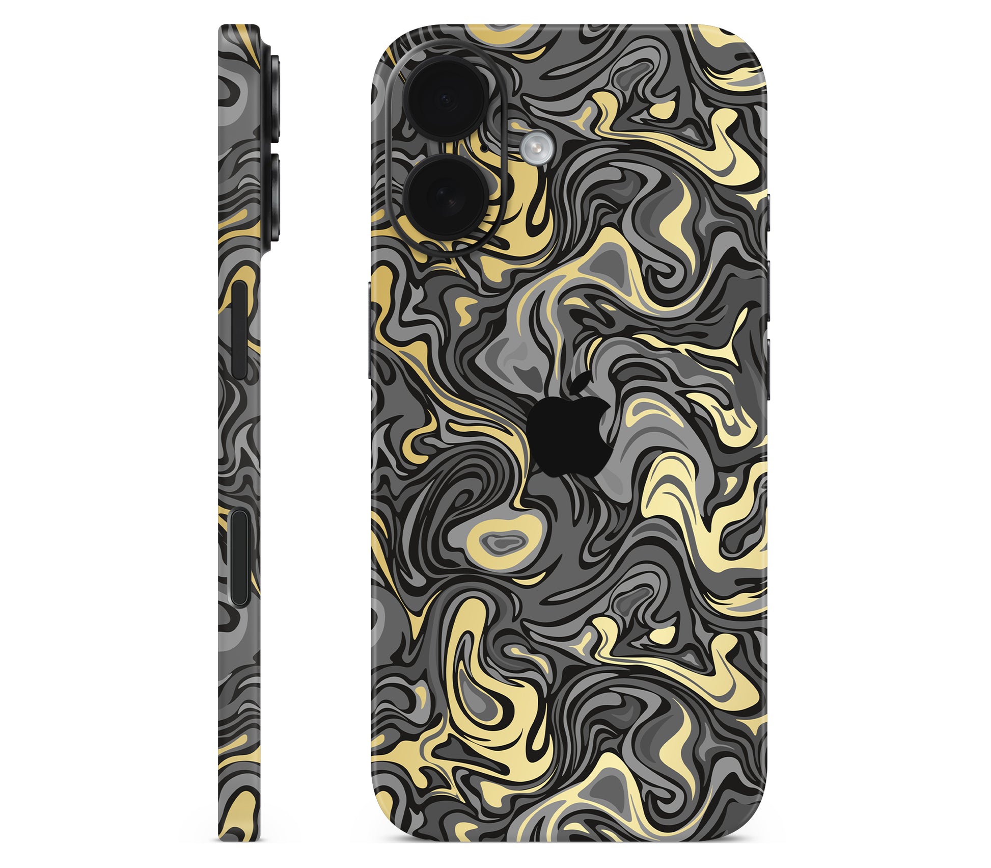 iPhone 16 Plus skin, Damnation, full wrap with logo cutout
