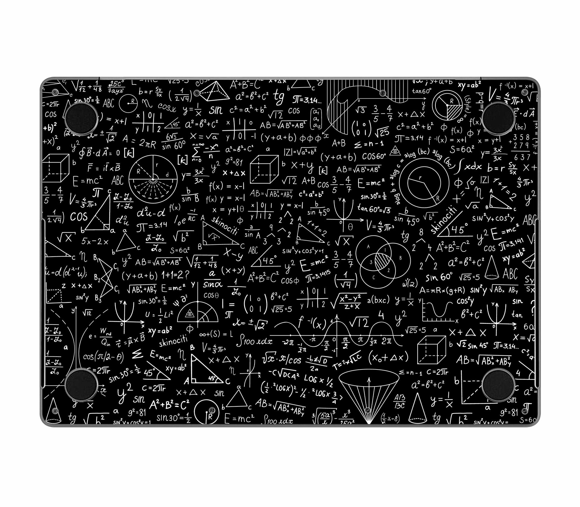MacBook Pro 14" (2025, M5) skin, Math Madness, bottom skin
