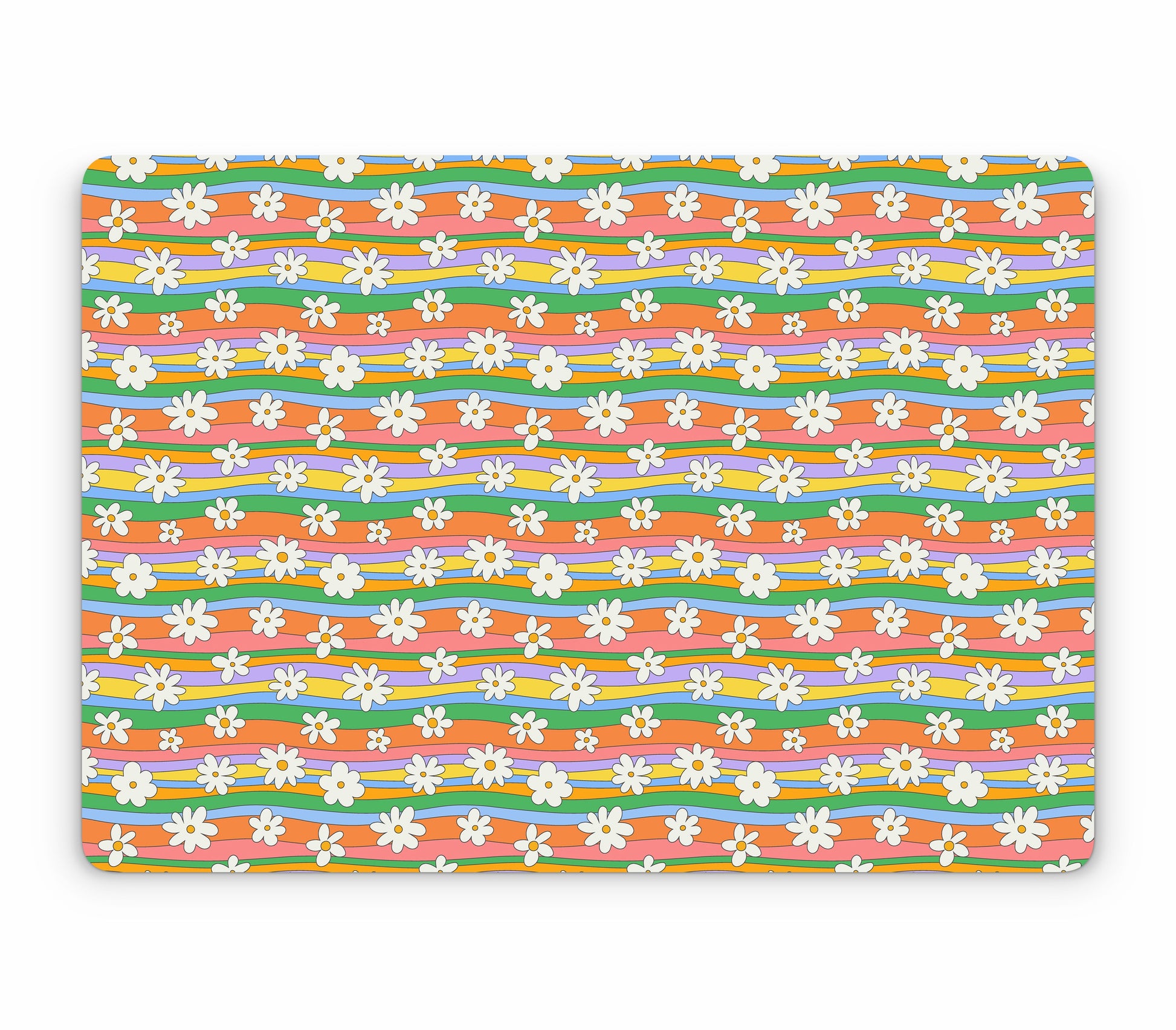 MacBook Pro 14" (2021, M1) skin, Daisy Drift, top skin without logo cutout