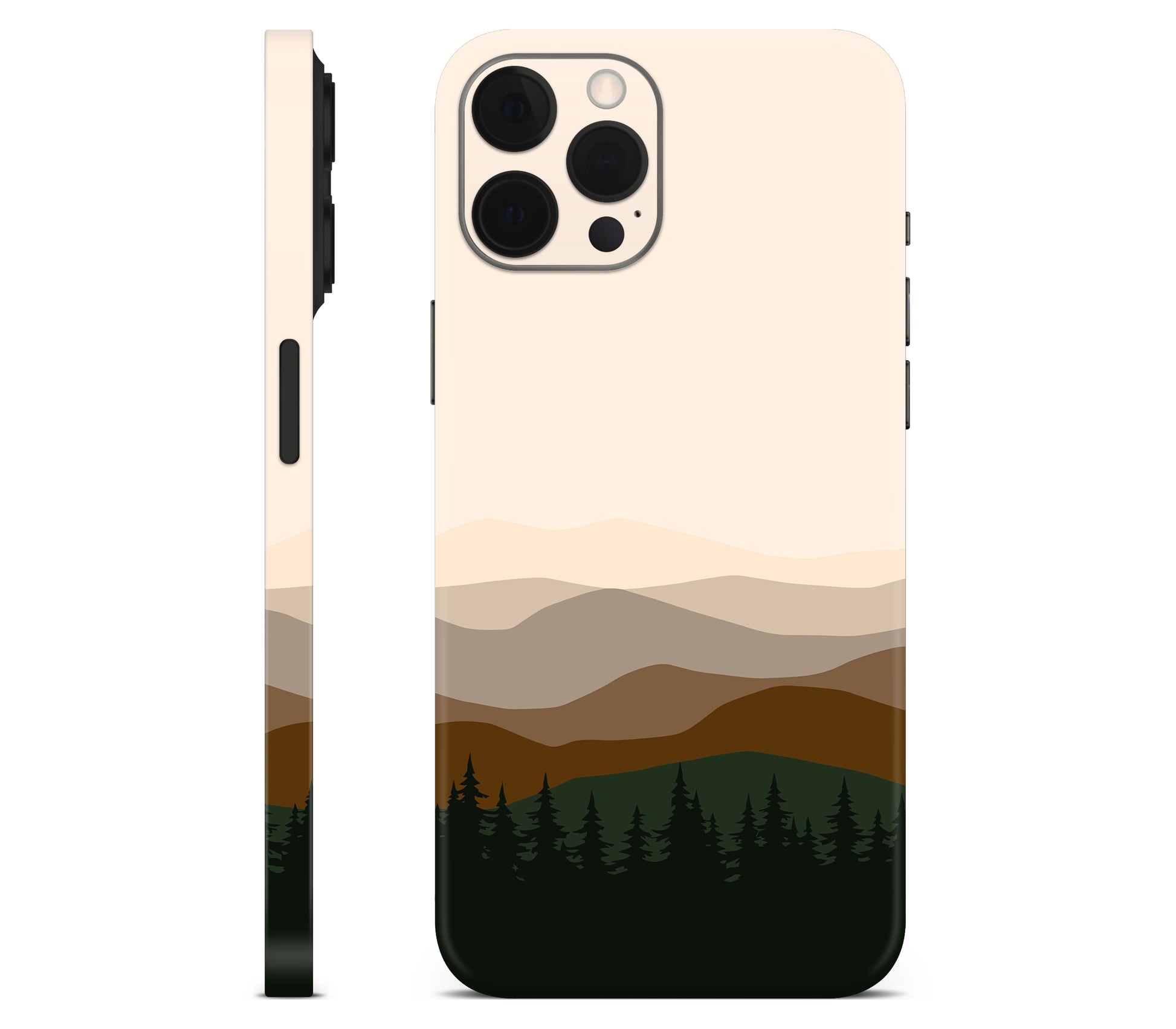 iPhone 12 Pro skin, Sierra Dusk, full wrap without logo cutout