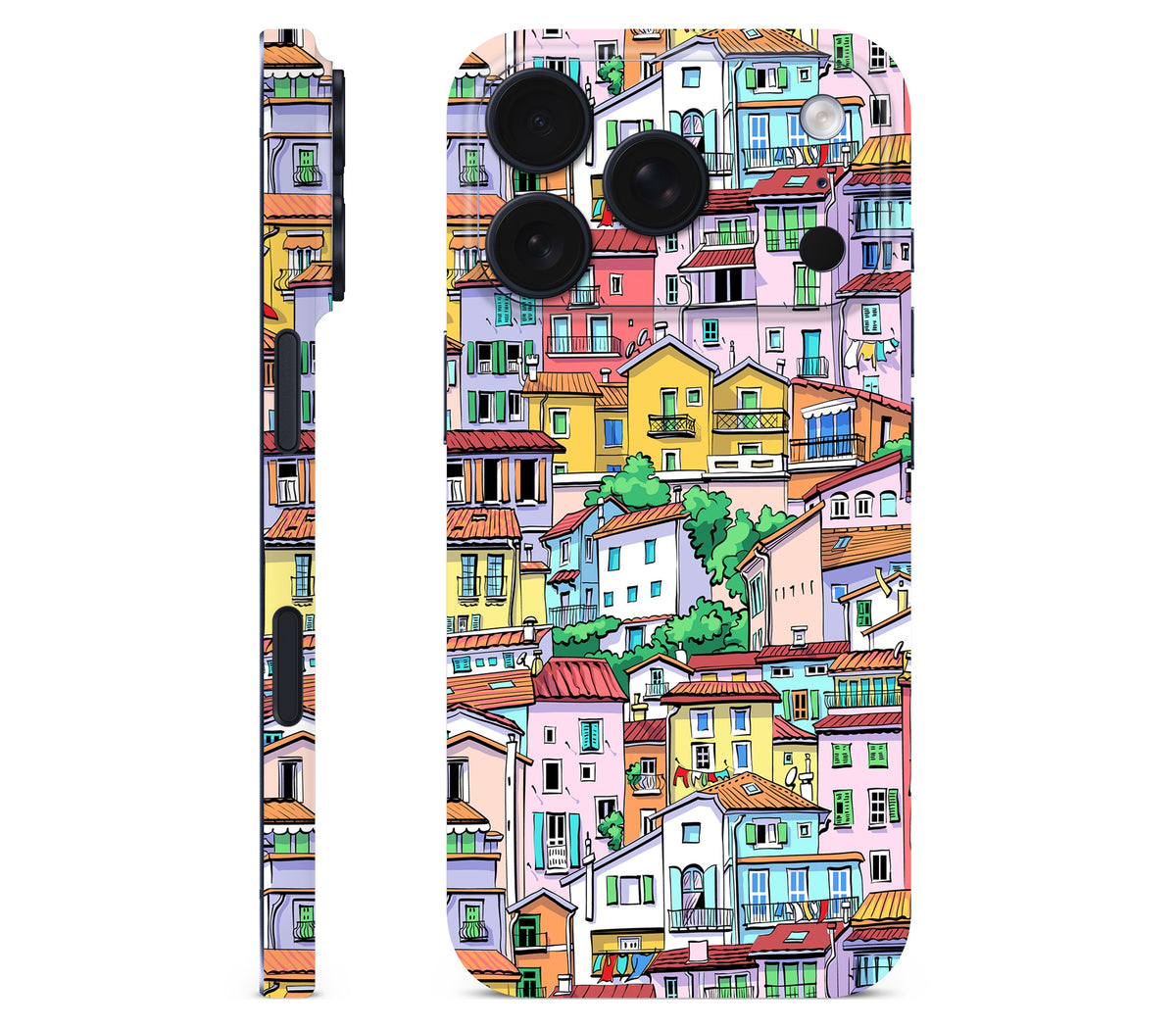 iPhone 18 Pro Max skin, Menton Mosaic, full wrap without logo cutout