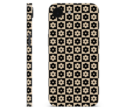 iPhone 17e skin, Floral Grid, full wrap without logo cutout