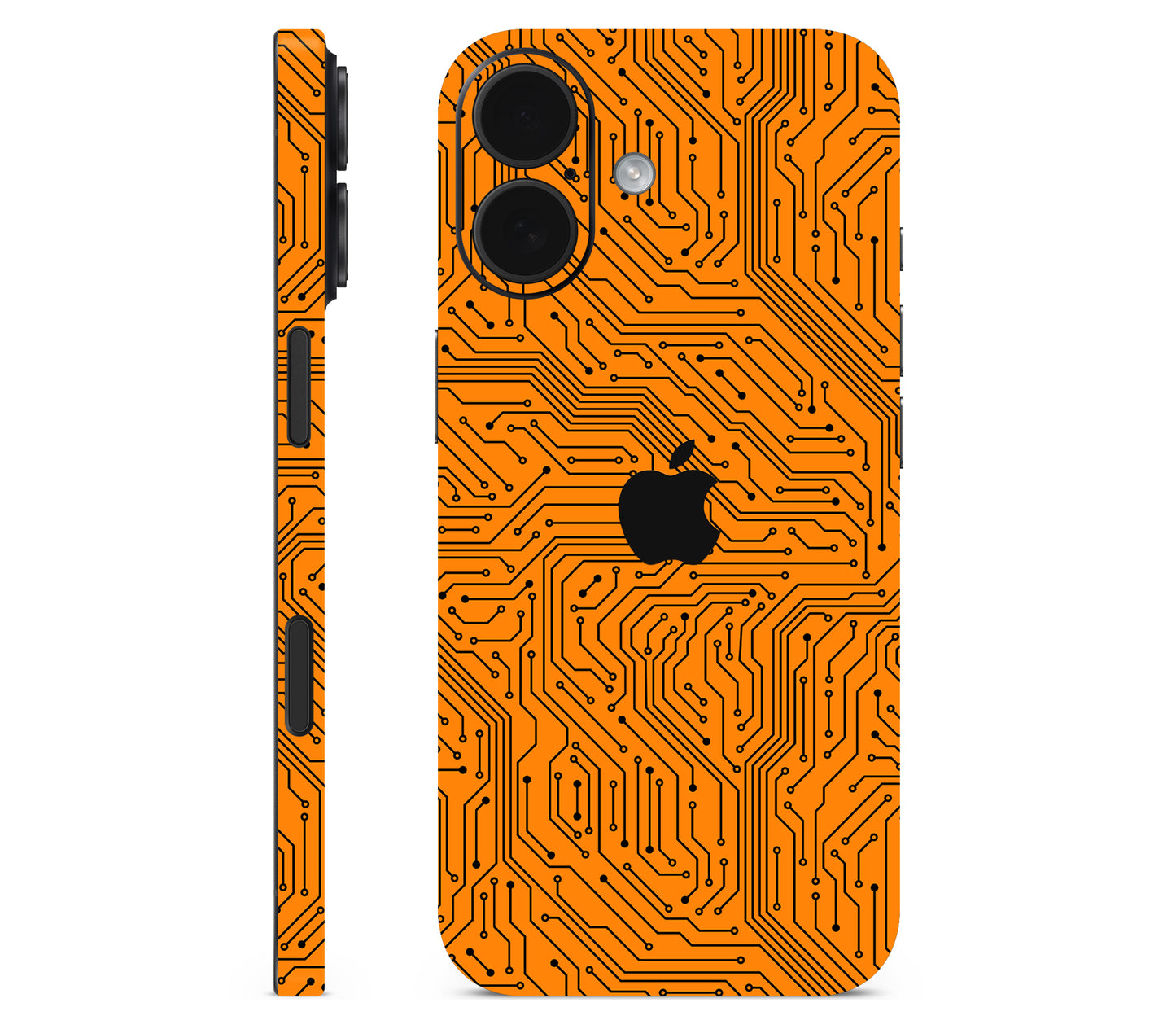 iPhone 17 skin, Pulse Grid, full wrap with logo cutout