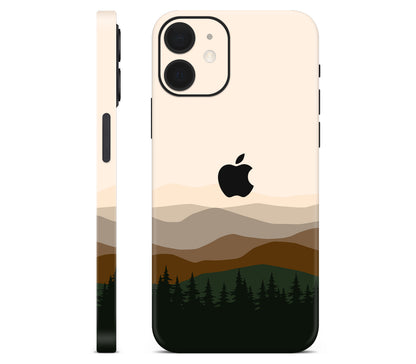 iPhone 12 Mini skin, Sierra Dusk, full wrap with logo cutout