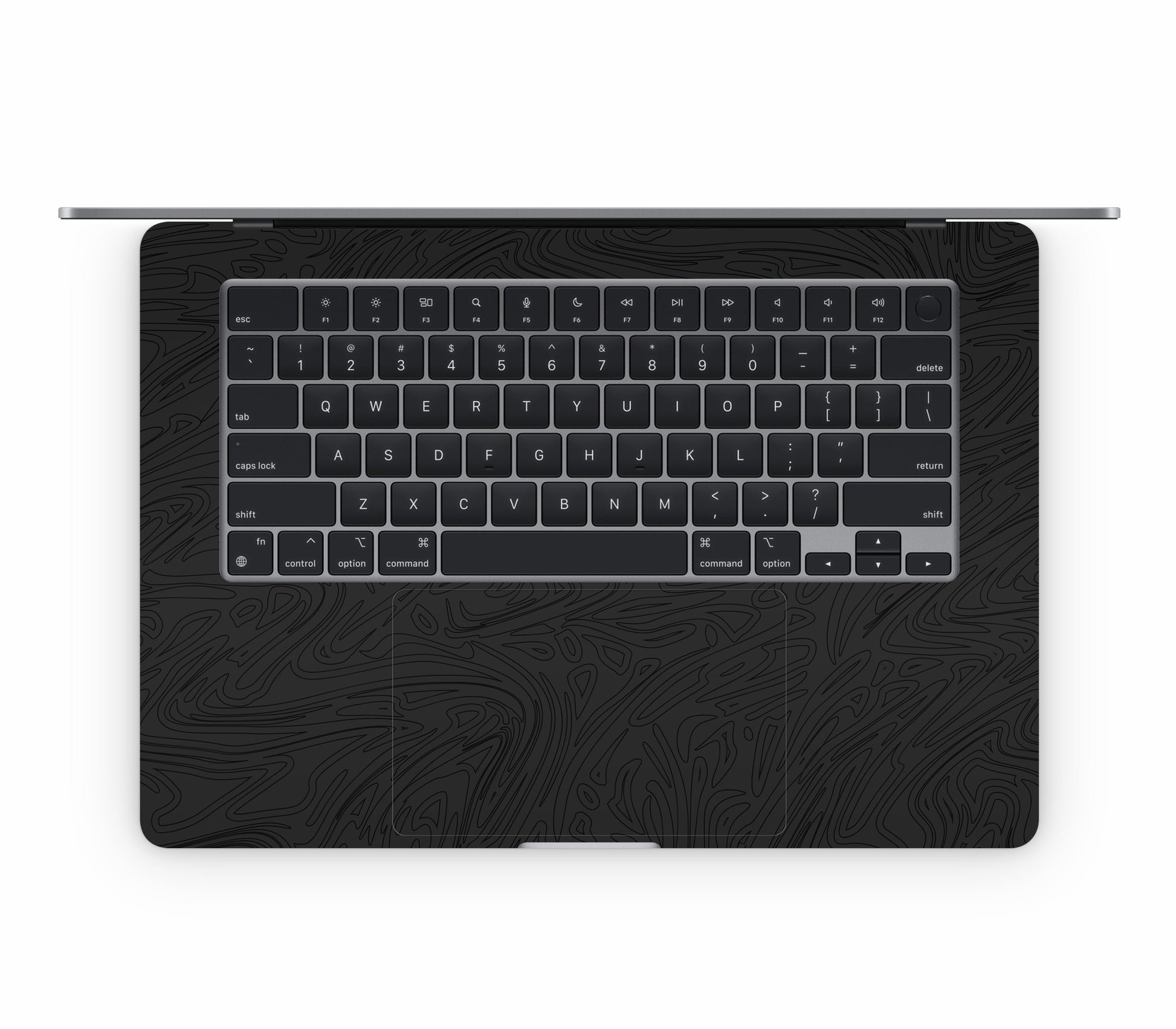 MacBook Air 15" (2023, M2) skin, Black Ice, inside skin
