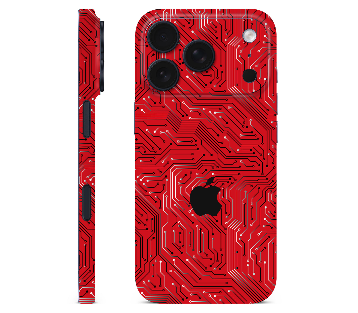 iPhone 17 Pro skin, REDLINE, full wrap with logo cutout