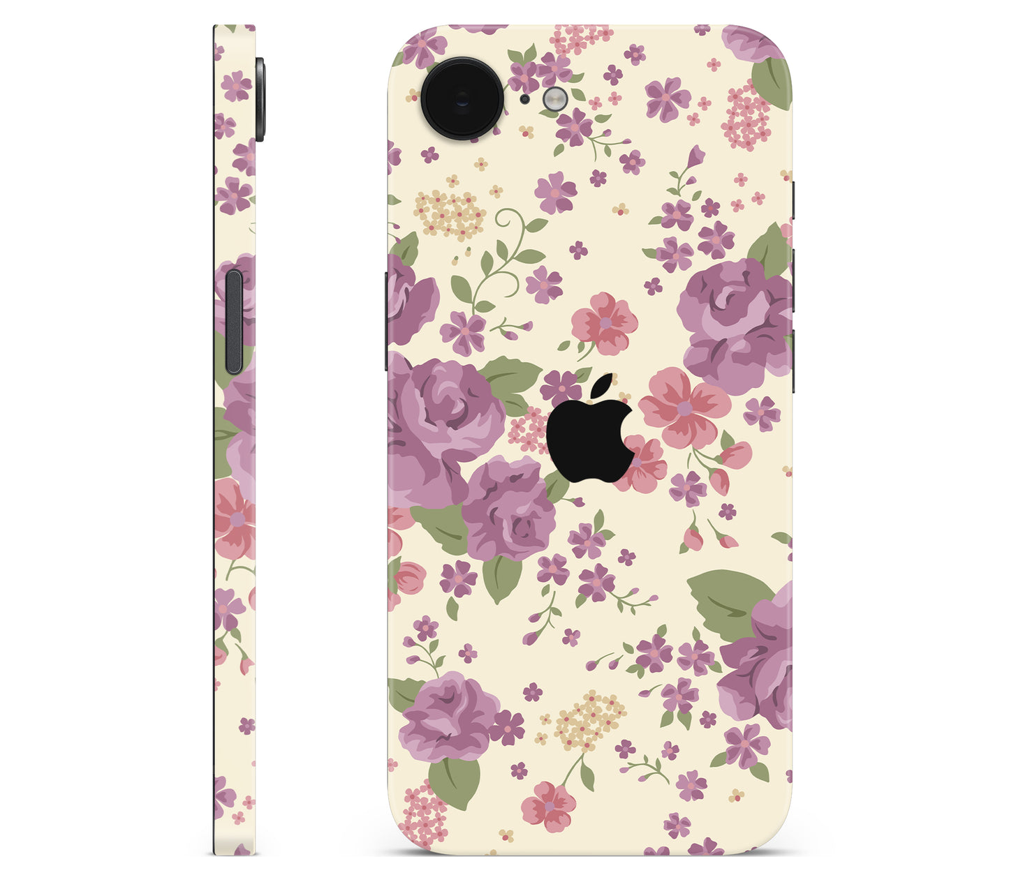 iPhone 16e skin, Lilac, full wrap with logo cutout