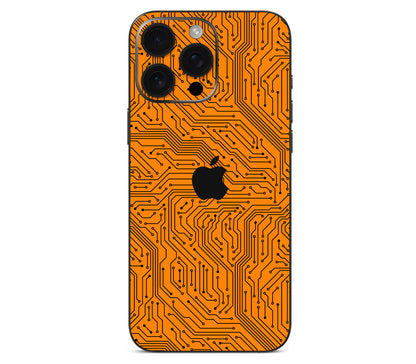 iPhone 16 Pro skin, Pulse Grid, back skin with logo cutout