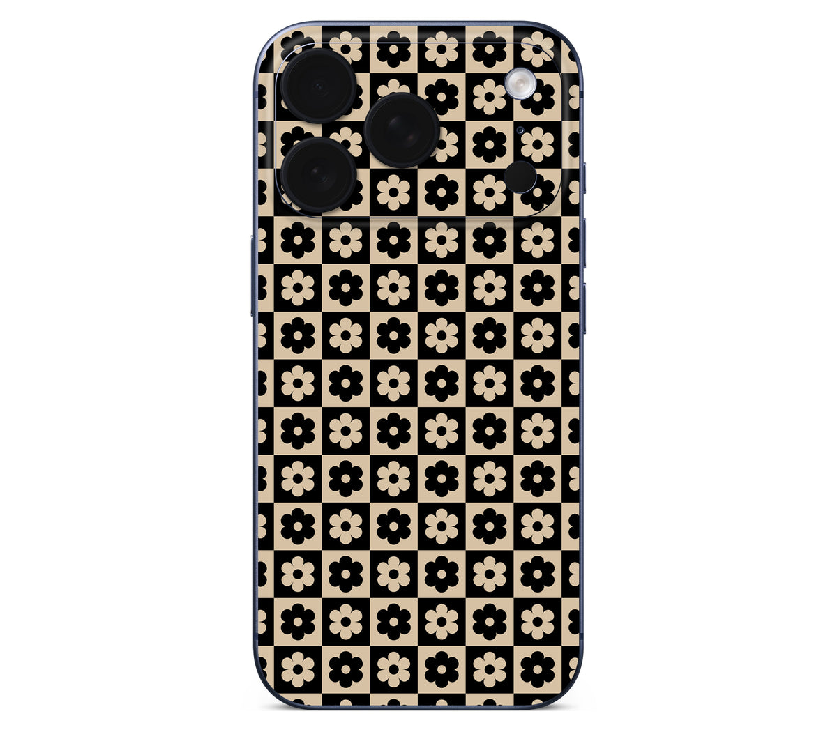 iPhone 18 Pro skin, Floral Grid, back skin without logo cutout