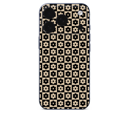 iPhone 18 Pro Max skin, Floral Grid, back skin without logo cutout