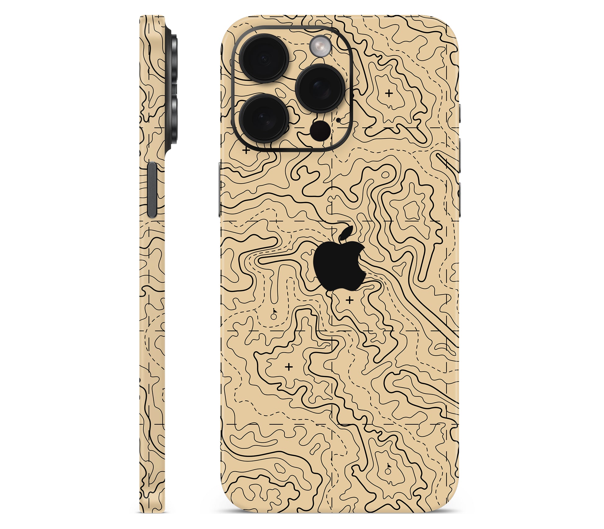 iPhone 15 Pro skin, Lockdown (Sandline), full wrap with logo cutout
