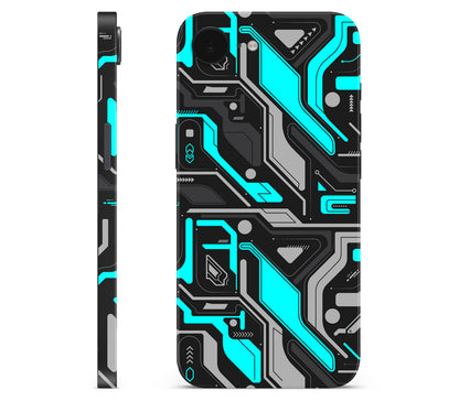 iPhone 17e skin, Code Rot (Glitch), full wrap without logo cutout