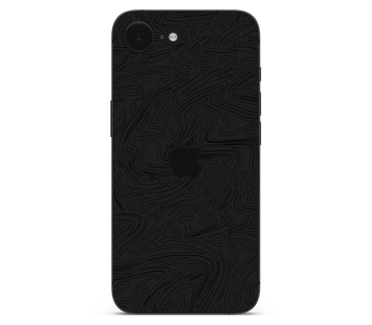 iPhone 17e skin, Black Ice, back skin with logo cutout