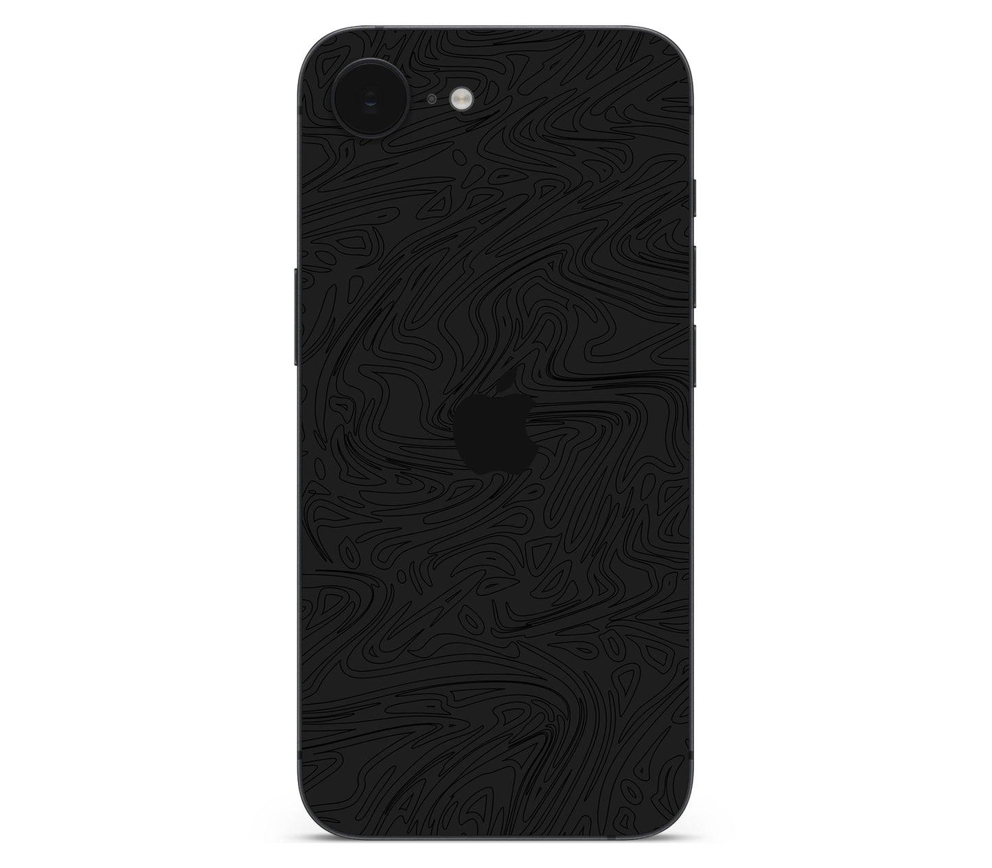iPhone 17e skin, Black Ice, back skin with logo cutout