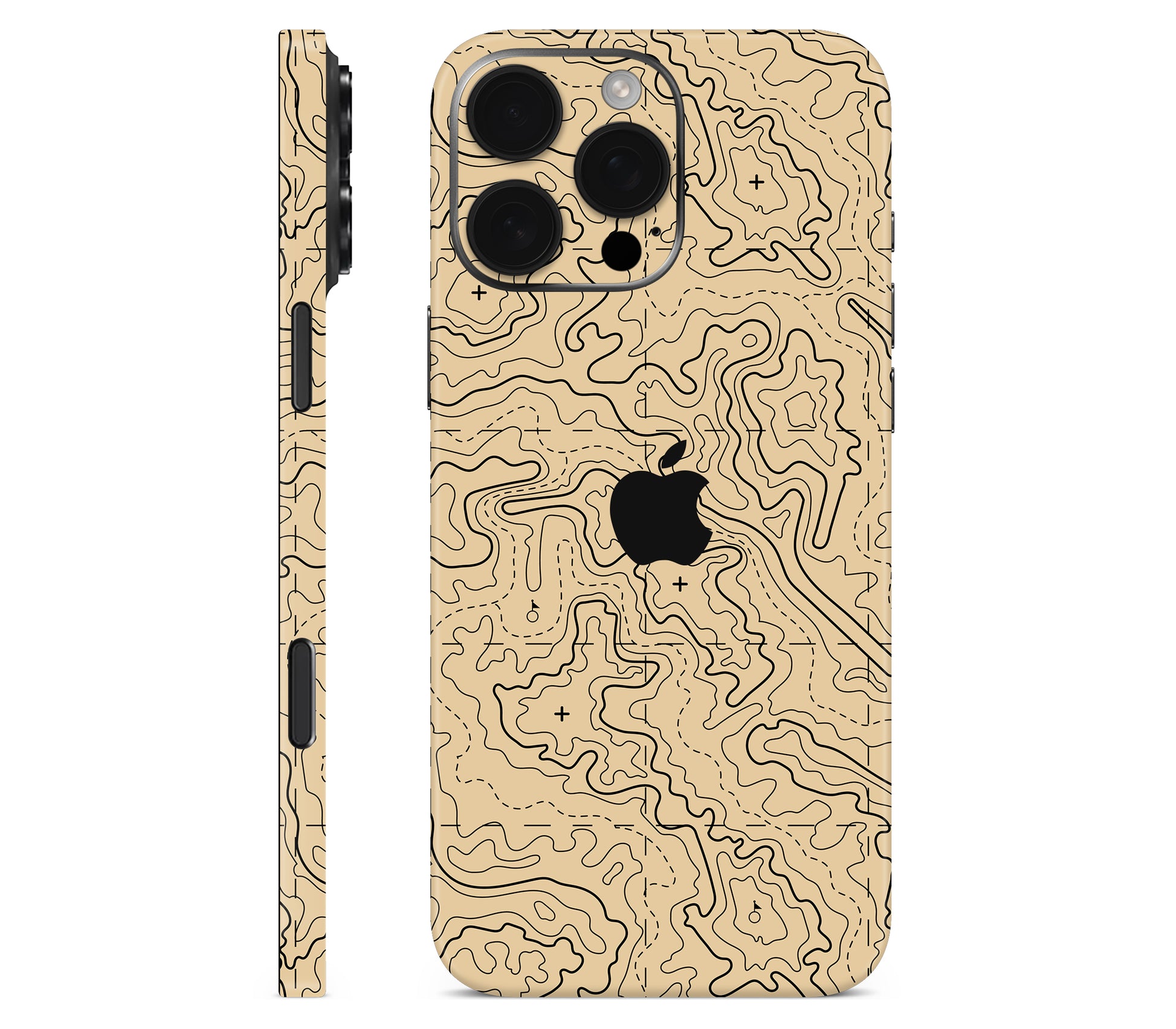 iPhone 16 Pro skin, Lockdown (Sandline), full wrap with logo cutout