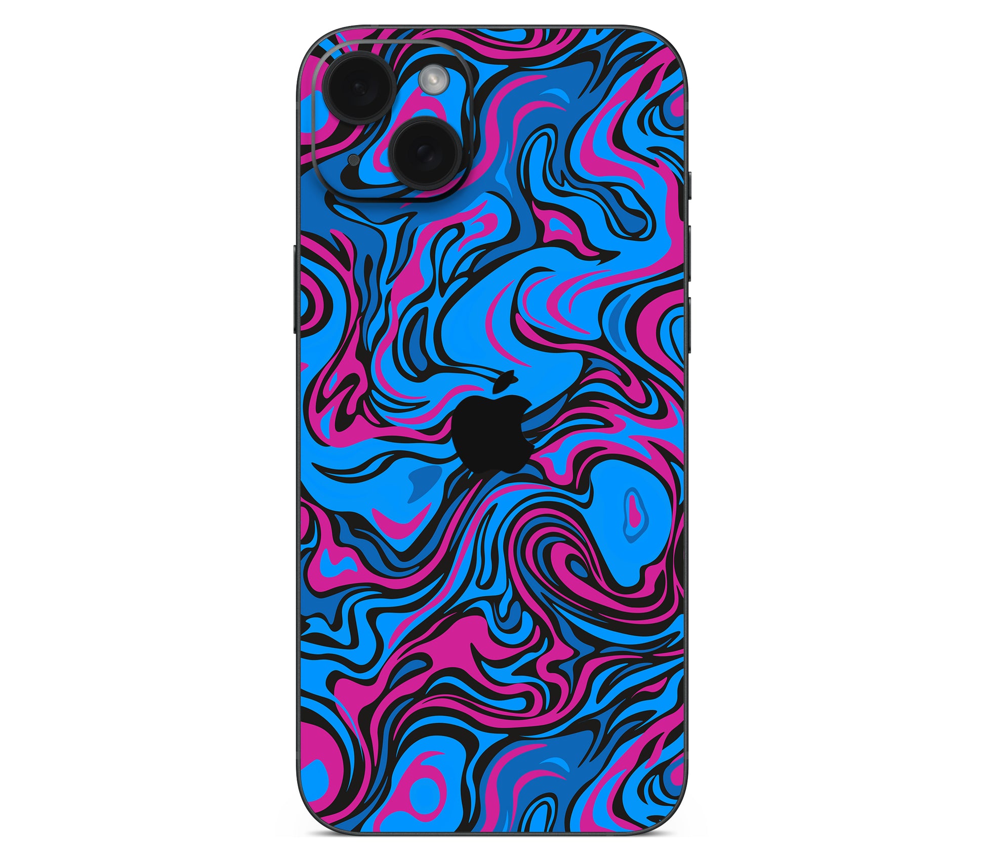 iPhone 15 Plus skin, Brain Drain, back skin with logo cutout