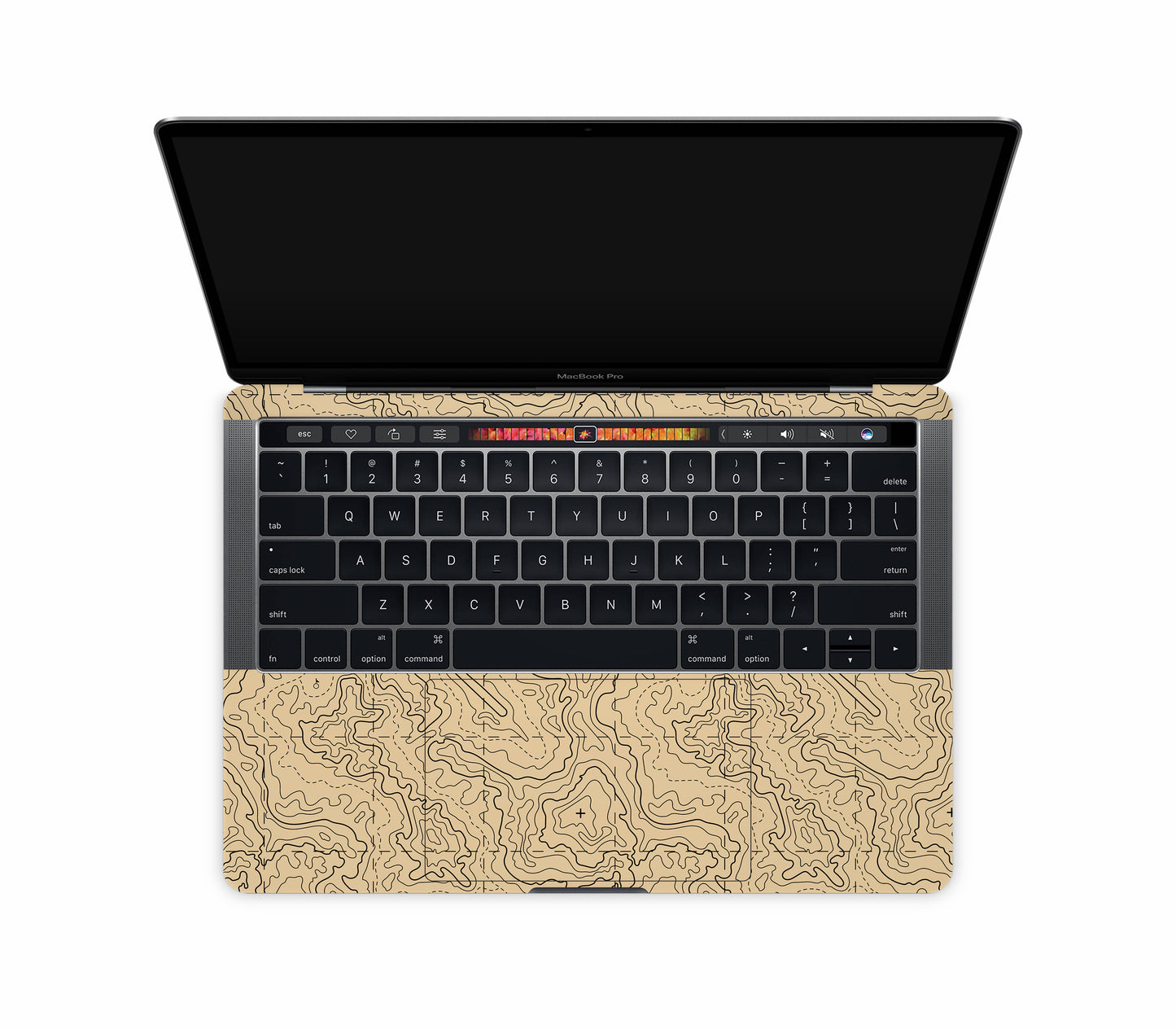 Macbook Pro 13" (2016-2019) Touch Bar skin, Lockdown (Sandline), inside skin