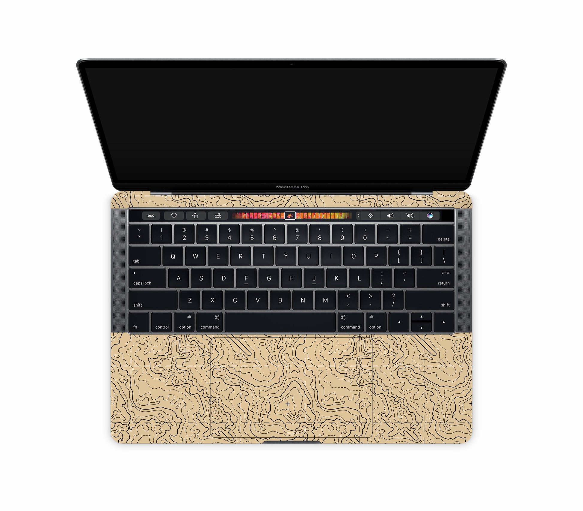 Macbook Pro 13" (2016-2019) Touch Bar skin, Lockdown (Sandline), inside skin