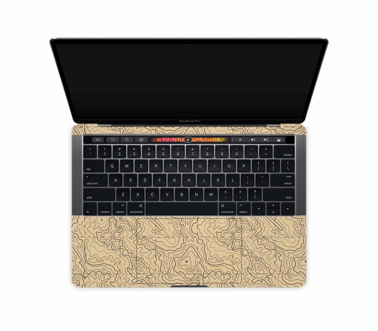 Macbook Pro 13" (2016-2019) Touch Bar skin, Lockdown (Sandline), inside skin