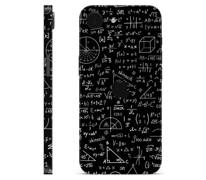 iPhone 17e skin, Math Madness, full wrap with logo cutout
