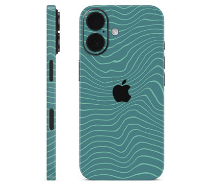 iPhone 16 Plus skin, Tide, full wrap with logo cutout