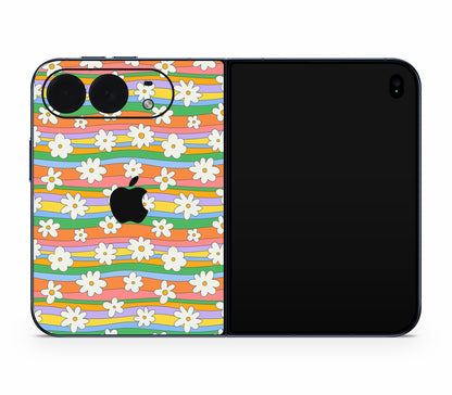 iPhone Duo skin, Daisy Drift, back skin with logo cutout