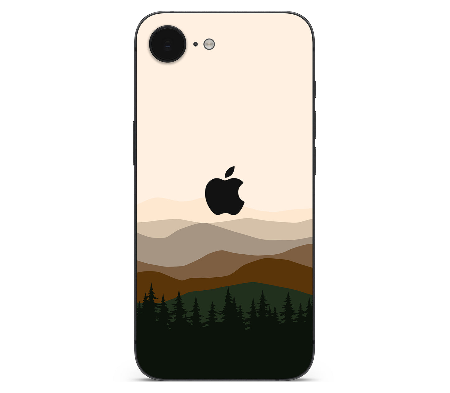 iPhone 16e skin, Sierra Dusk, back skin with logo cutout