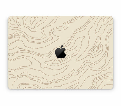MacBook Pro 16" (2026, M5, M5 Pro, M5 Max) skin, Dune, top skin with logo cutout