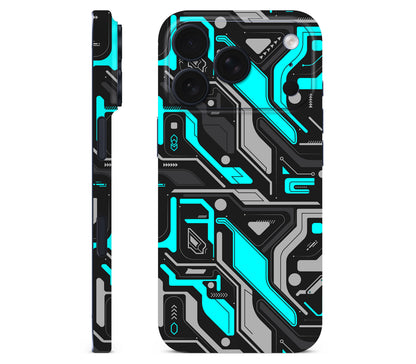 iPhone 18 Pro skin, Code Rot (Glitch), full wrap without logo cutout