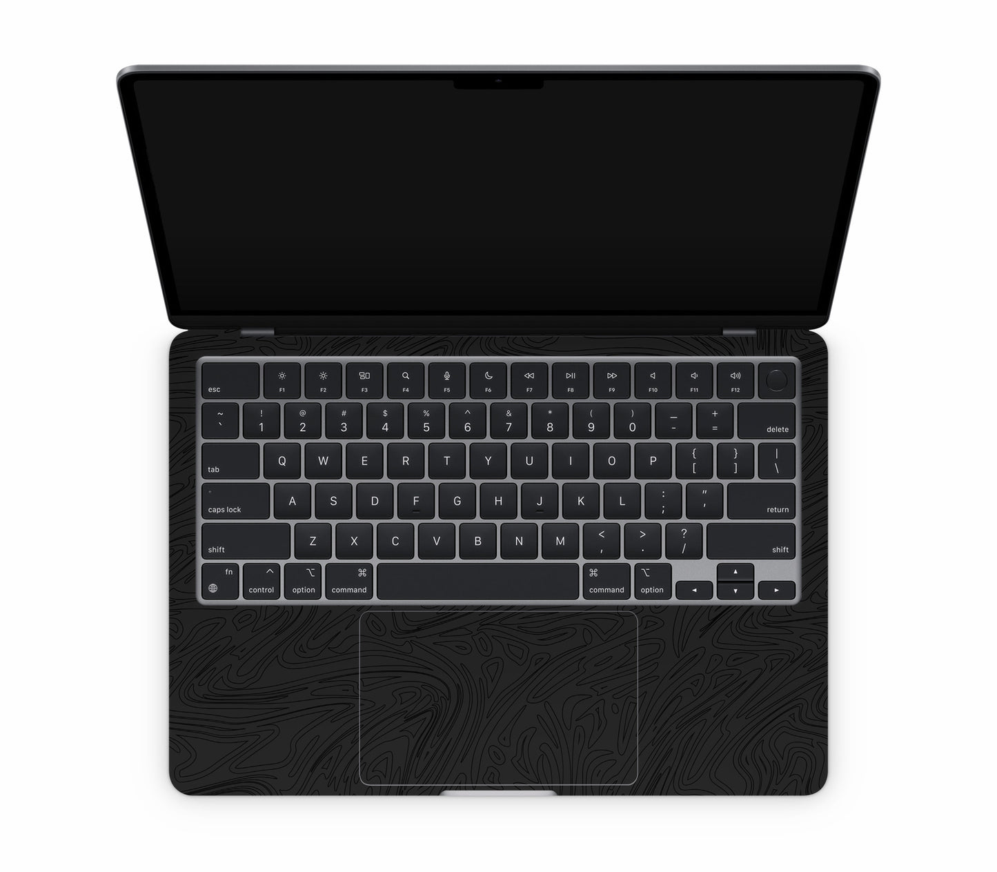 MacBook Air 13" (2025, M4) skin, Black Ice, inside skin