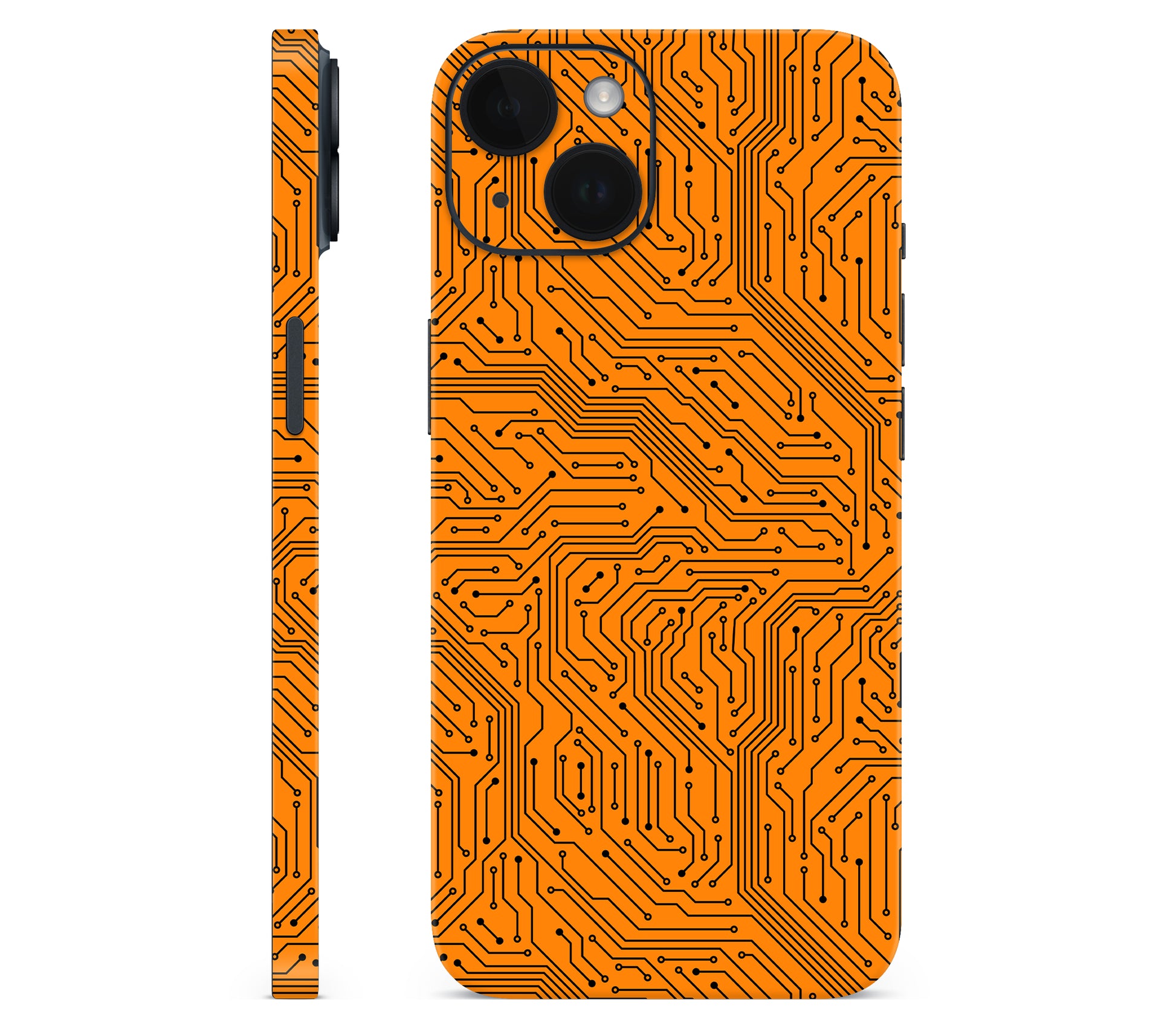iPhone 14 skin, Pulse Grid, full wrap without logo cutout